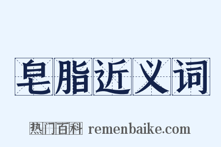 皂脂近义词是什么意思的图片